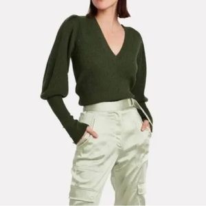 Veronica beard esme puffed sleeves merino wool size XS